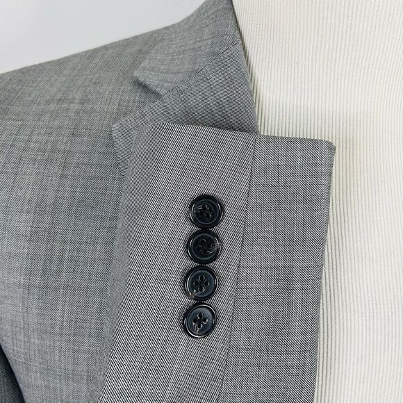 LRL Ralph Lauren 36R Sport Coat Wool Blend Stretch Gray Two Button Lined Vented - Picture 5 of 8